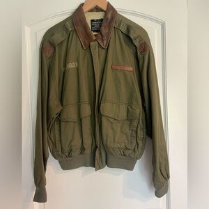 Vintage Avirex Green Military Bomber Jacket Certificate of Appreciation